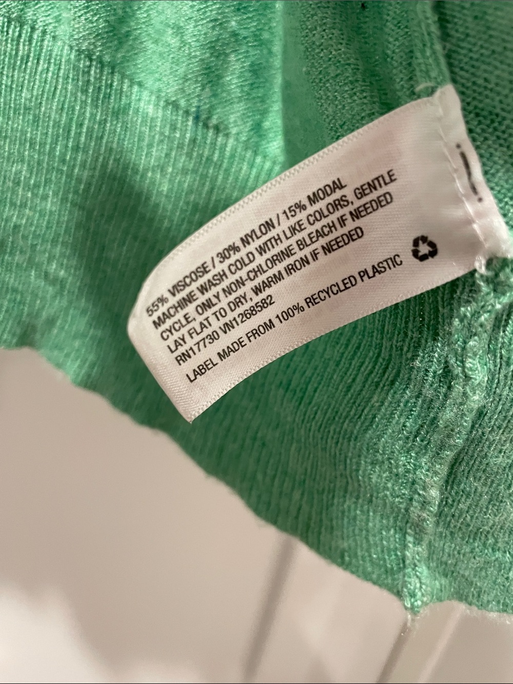 Merona Light Mint Green Open-Front Women's Cardigan - size large - Picture 4 of 5